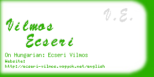 vilmos ecseri business card